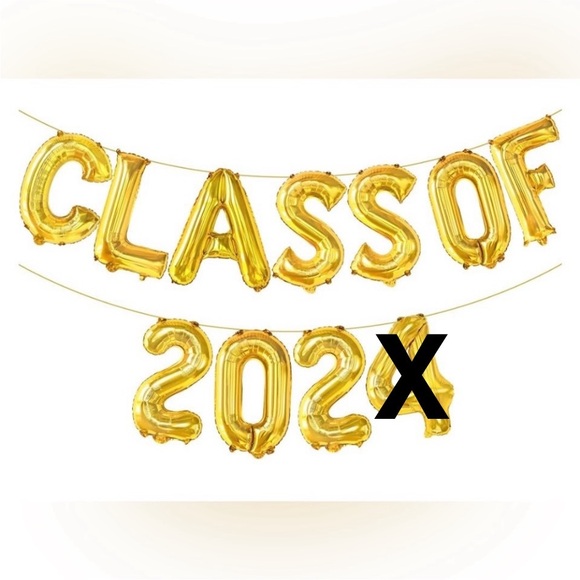FOIL BALLOON Gold colored “CLASS OFF” (2024) included size 16” NEW in package - Picture 2 of 7